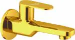 AMATRA Luxury Series Golden finish Extended Brass Long Body Tap For Bathroom and Kitchen Bib Tap Faucet (Wall Mount Installation Type)