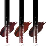 INOUR Primer+Matte Liquid Lipstick Combo Pack of 3 For Women - Maroon Shades (Sangaria,Oak Maroon,Maroon Nights)(Waterproof, Non Transfer, Matte Finish)