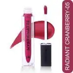 veloxveda MysticMatte Water & Smudge-Proof Lipstick | Enriched with Vitamin E & Jojoba Oil (RADIANT CRANBERRY) 5 ml