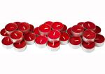 Four Stripes Red Paraffin Wax Tealight Candles (Pack Of 50)