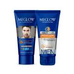 Meglow Skin Brightening Combo Pack for Men |Face Cream (50g) and Instant Glow Face Wash (70g) with Brightening Essence Technology- for All Skin Type