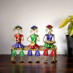 Diggy Arts Handcrafted 3 Musicians On A Bench - Showpiece For Home Decor And Gifting