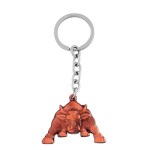 Caristo Angry Bull (KC-105) Brown Metal Keychain for Car Bike Boys Men Women Kids Keyring