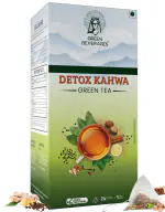 Green Beverages Detox Kahwa Green Tea Box (27 Pyramid bags) - Boost Energy & Healthy Respiratory - Real Tea With Natural Herbal Ayurvedic Black Pepper & Rock Salt | Improves Digestion & Immunity