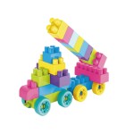 Vastate Satsun 60 pcs Learn and Play Educational Building Blocks with a Smart Carry Backpack (Multicolor)