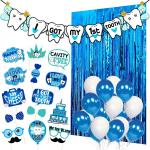Zyozique I Got My First Tooth Photo Booth Props And I Got My First Tooth Banner With Balloons /First Tooth Decoration/First Tooth Decoration Items For