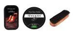 Sheppits Premium Shoe Shiner, Wax Black Shoe Polish & Shoe Polish Brush Combo | Shoe Care Kit