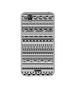 Casotec Black & White Patterns Design Printed Silicon Soft TPU Back Case Cover for Gionee P5 Mini