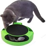PSK Pet Mart Cat Suede Scratch Board With Motion Mouse