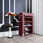 Fabura Shoe Rack in 5 Shelf with Cover