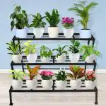 Trustbasket 3 Step Stand For Multiple Plants and Pots Stand, Indoor Shelf Holder Rack (1)
