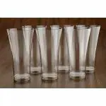 KITCHUB Unbreakable Plastic Water Glass Set of 6, Plastic Water Glasses, Juice Glasses, Beer Glass, Drinking Glass (Glasses Set of 6, 300ml, Plastic, Transparent)