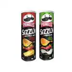 Generic Pringles Sizzln Extra Hot Cheese And Chilli With Pringles Sizzln Medium, Kickin Sour Cream, 180 Gm (Pack Of 2)