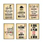 CLICKEDIN Motivational Posters' unique designs And high glossy finish Set of 6 Poster