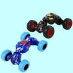 GIFTIYA Monster Telescopic Toy Double Sided Pull Back Car Toys for Kids | Super Car Toy | Kids Car Toys | Color-Black and Blue | Piece of 2 (Multicolor)