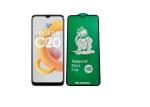 UNILORD Realme C20 Black Anti-Fingerprint and Anti-Glare 18D Edge to Edge Tempered Glass Screen Protector