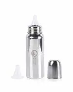 Human Hydro BPA Free Stainless Steel Milk Feeding Bottle with Two Anti Colic Nipples 250 ml