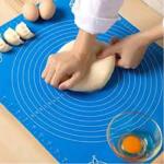 Whinsy Silicon Fondant Rolling Mat or Silicone Baking Sheet Large with Measurements Stretchable for Kitchen Roti Chapati Cake Pad Cooking Dough Atta Kneading Big Size