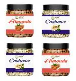 PIYOR Natural Premium Quality 800g Dryfruits Combo Pack of 4 Almonds, Cashews, Cashews, Almonds(4X 200g)