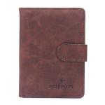 House of Quirk Passport Holder Cover, PU Leather Passport Cover Case Organiser with Wallet for Credit Card, Passport etc, for Women Men (Coffee)