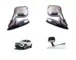 DrivEscape Jeep Compass Front Fender Chrome Bonnet Mirror With Indicator (set of 2)