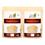 90's MILL Oil Free Jowar Puffs Roasted Sorghum Puffs The KING OF MILLETS Jowar Snack | High Fibre, Gluten Free, Low Calorie Snack / Bachcho Ka Favourite Healthy Roasted Snack-150g*2Pack