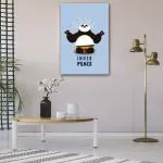 SURMUL Inner Peace Panda Multicolor PVC Removable Wall Sticker 18 inch
