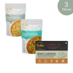 PROLLETS high Premium Quality Bajara Chivda Roasted + Jowar Chivda Roasted + Ragi Laddoo