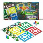 Kids Mandi Ludo and Snake and Ladder Board Game | 13 Inch Play Board | Ludo Game | Saap Seedhi Travel Board Game for 5 Years and up Multicolor