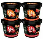 Yu Foodlabs Peri Peri + Creamy Tomato Cup Pasta - Pack of 4 - Instant Food Ready To Eat in 4 Mins - No Preservatives - Veg
