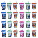 Kartual Return Gift For Kids In Bulk | Sipper Glass with Flexible Straw For Drinking Milk, Juice, Water, Soft Drinks Etc (Pack of 18, Yellow)