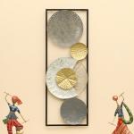 vedas Multicolour Metal Rectangular Brat Abstract Wall Frame, Wall Art Sculpture for Living Room Bedroom, Hotel Office Home Decor (Size: 11 X 30 INCH)