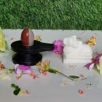 SHIVAM VASTU KALA SHIVLING ART Original Narmadeshwar Narmada Stone Shivling Shiva Lingam Balaingam for Home Small Shiva LIng for Daily Worship with Narmada Stone Jaladhari & Marble Nandi
