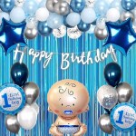 House of Banter First Birthday Decorations for Boys - 1st Birthday Theme Decoration for Boys - First Birthday Party Supplies for Boys