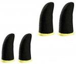 Kimast Black, Yellow Finger Sleeve (Pack Of 4)