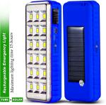 Pick Ur Needs Solar Emergency Rechargeable Mini Home Lantern Light (18 SMD) Lithium Battery 4 hrs Flood Lamp Emergency Light (Blue)