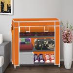 Spirited 3 Layer Orange Collapsible wardrobe