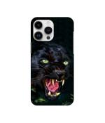 Casotec Angry Black Tiger Face Design 3D Printed Hard Back Case Cover for Apple iPhone 14 Pro