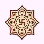 Expleasia beautiful wooden wall hanging | wall decor a well design for home and office, living room (Swastik)