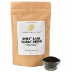 Homegrown Platter Gut Cooling Sabja (Sweet Basil) Seeds - 200g | Grown in Punjab | Fiber rich | Gut cooling | Relieves constipation
