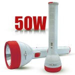 Pick Ur Needs 2 In 1 Rechargeable Long Range 50W+Tube Emergency LED Search Torch Light Torch (Red, 8 cm, Rechargeable)