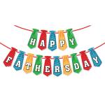 Festiko Happy Father's Day Banner in Multicolor Tie Sign, Fathers day Decoration Items