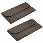 TULMAN Two Wheeler/Car Document Holder, Vehicle Document Storage Wallet for Insurance Card, Driving Licence, RC Book, PUC- Brown - 2 Pack (24 X 12 CM)