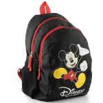 Kuber Industries Polyester Waterproof Disney Mickey Mouse Print Backpack|Sturdy School Bag For Kids,14 Inch (Black)