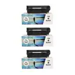 Printile 12A Q2612A Toner Cartridge for HP Laserjet Laserjet 1010, 1012, 1018, 1020, 1020 Plus, 1022, 3050, 3052, 3055 m1005mfp m1319mfp (Black) Pack of 3