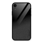 COVERS CART - Black Grey Noise Fusion Glass Back Case for iPhone XR