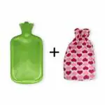 Sahyog Wellness Hot Water Bottle/Bag - Non-Electrical for Pain Relief (2 Litre - Green with cover)