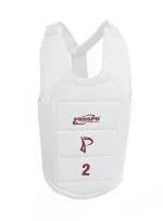 Prospo Karate Chest Protector, Chest Guard for Men, Chest Guard Wushu, Chest Guard for Women (Unisex), White (Size 2)