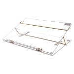Rasper Clear Acrylic Writing Desk Adjustable Height Table Top Elevator Inclined Book Reading Stand Slant Office Table Elevator Desk (Standard Size 21x15 Inches) Extra Heavy 10MM with 1 Year Warranty