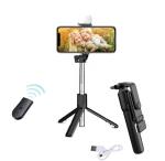Wrapadore Black Bluetooth Selfie Stick Tripod